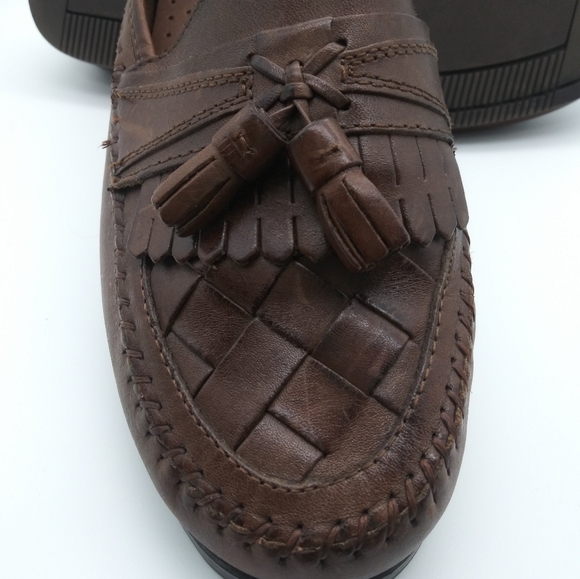 Giorgio Brutini Brown Loafers w/Tassels US 9EE - Picture 2 of 9